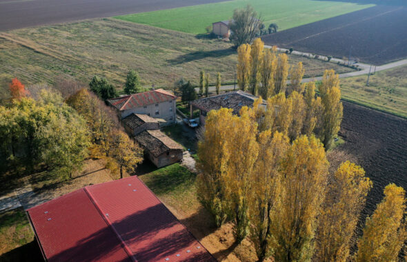 TRIFAMILIARE CON GIARDINO E FABBRICATO ACCESSORIO IN CAMPAGNA PARMENSE